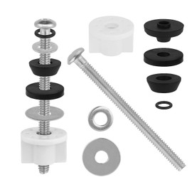 2 PCS Toilet Seat Screws Bolts Replacement,Stainless Steel Universal Toilet Seat Bolts Kit,with Plastic Nuts and Rubber Washers,Bathroom Toilet Repair Screw,for Fixing The Top Mount Toilet Seat