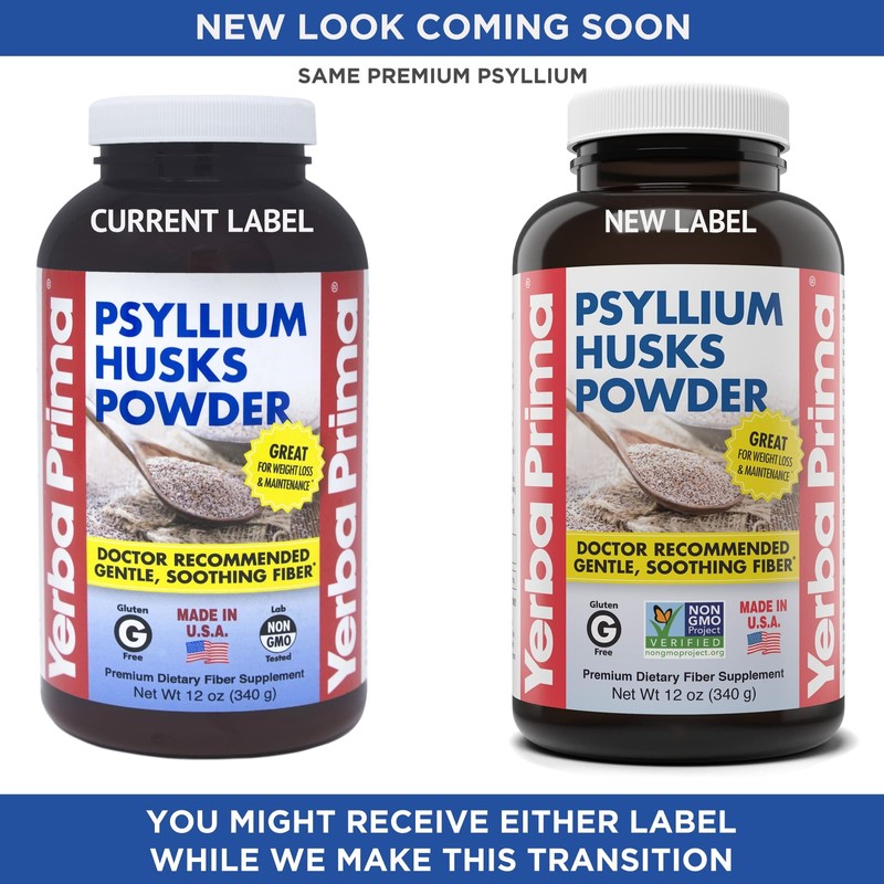 Yerba Prima Psyllium Husk Powder 1 Ounce Natural Dietary Fiber