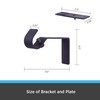Kenney Fast Fit 5/8" No Measure Curtain Rod Brackets, Matte