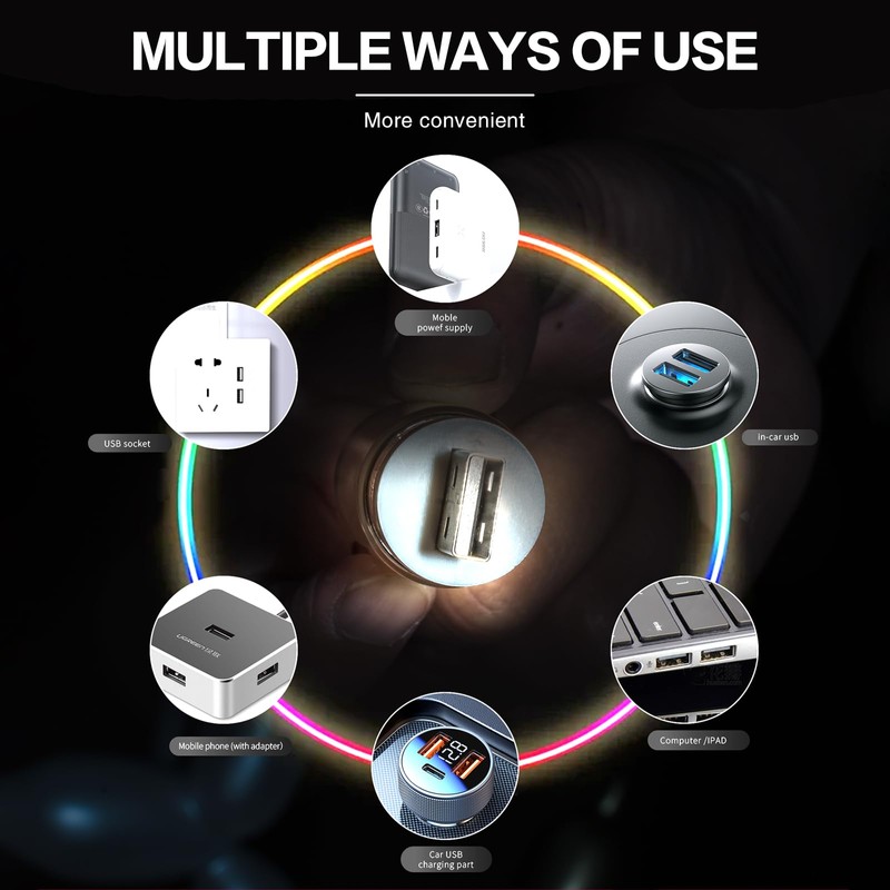 Snaptrol Mini USB Touch Control LED Ambient Light -4 Lighting