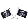 Trunk Lid Flagpole Mount Kit with Skull Flag L R