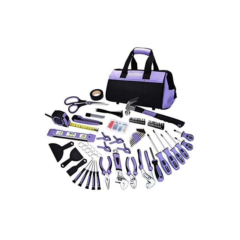 ACOSEA Purple Tool Set,223-Piece Tool Sets for Women,Tool Kit with