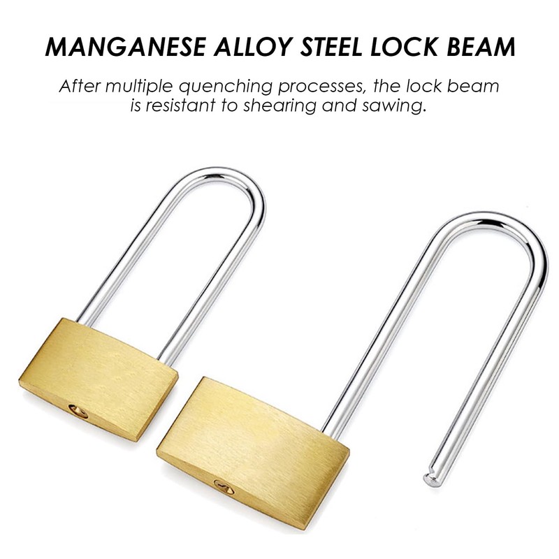 2 Security Locks with 1 Storage Bag, Robust, Weatherproof Padlock,