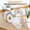 8 Pcs Acrylic Dinnerware Display Stand 4 Pcs 2 Tiers
