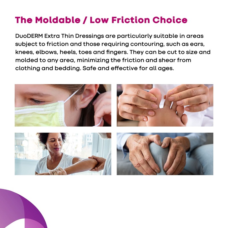 Convatec DuoDERM Extra Thin Dressing, Square, 6" x 6", 10