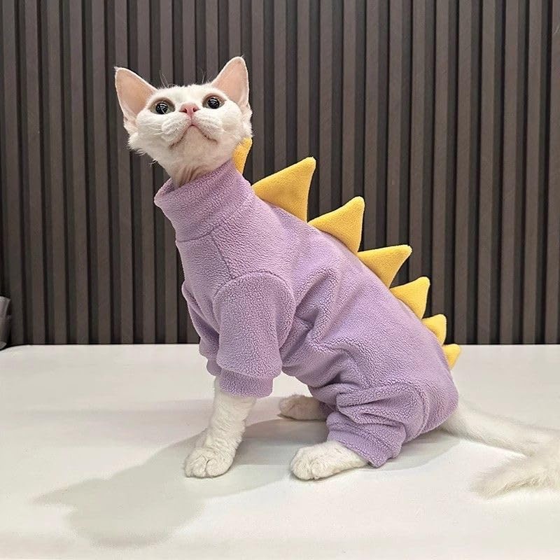 Four Leg Cat Clothes Pjamas Warm Jumpsuit Elastic Pet Clothes