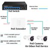 REVODATA IP67 Waterproof 2 Port PoE Extender, PoE Repeater 100m/250m
