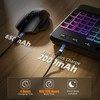 Hamile Ergonomic Wireless Keyboard and Mouse Combo, Wave Keys Full
