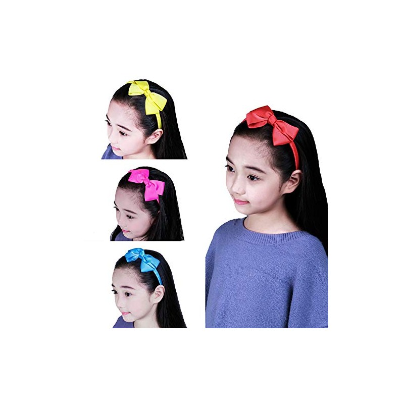 7Rainbows- Bonita diadema con lazo amarillo de moda para niñas