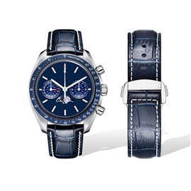 Nywing Omega Watch Strap, Omega Belt, 0.75, 0.8, 0.8, 0.87, 0.87 inches (19, 20, 21, 22 mm), D Buckle, Genuine Leather, Waterproof, Replacement Belt, Alligator Skin Pattern D Buckle Type, Leather,