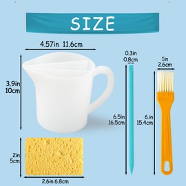 Split Cups with Handle for Paint Pouring Non-Stick Reusable 17oz 500ml 3 Channels Large Silicone Split Cup Fluid Art Divider DIY Resin Craft Mixing Divided Cup Acrylic Paint Pour Supplies Drawing Tool