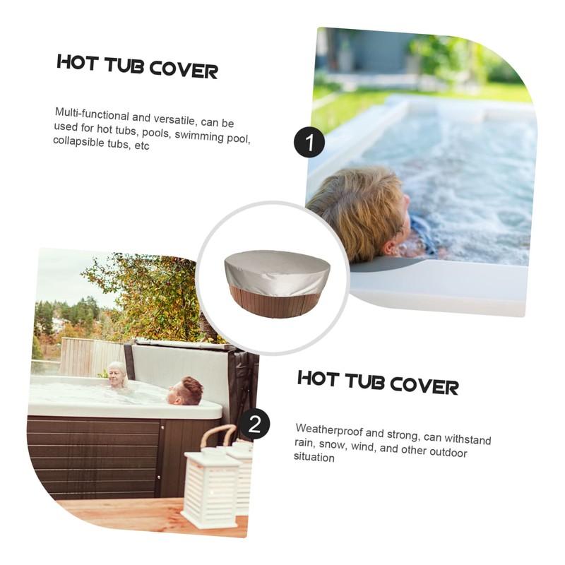 CAXUSD Multi-Functional Hot Tub Cover Waterproof Windproof Snowproof for Outdoor