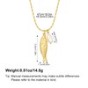 Gold Fish & Pearl Pendant Necklace Dainty Ocean Charm Chain