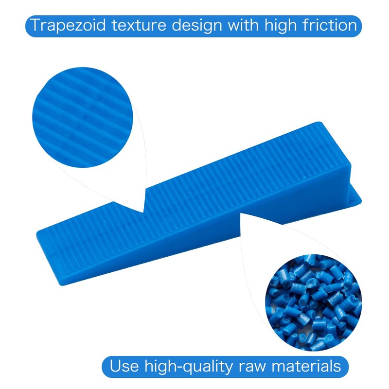 400pcs Tile Leveling System Wedges, Reusable, 1/32, 1/16, 1/8 Inch