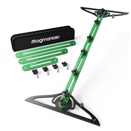 Magmaniac Stair Tread Template Tool– Dual Nut Stair Tread Gauge, Stair Measuring Tool, Stair Tool for Stair Tool for Steps Measuring & Scribe, Stairs Template Tool (Green*Black)