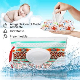 Bolsa para Toallitas Húmedas 9 Piezas,Portátil Dispensadores de Toallitas para Bebés, Sellado Rellenable Viaje Exteriores