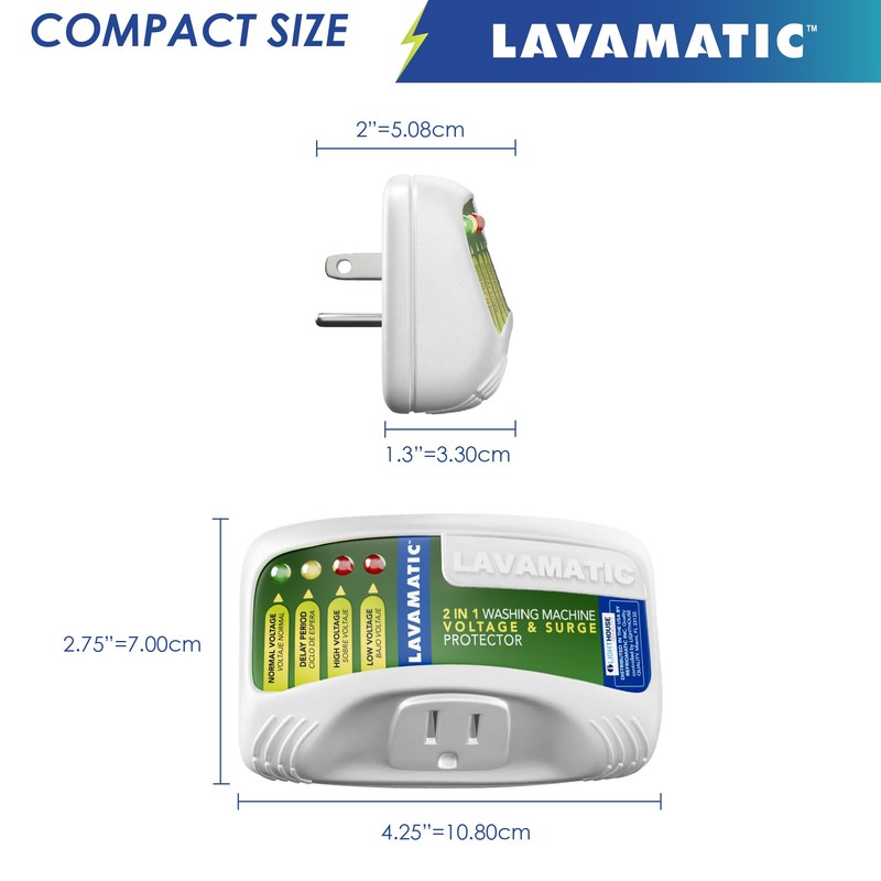 Lavamatic WS-10521 Electronic Voltage & Surge Protector for Front and