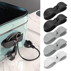 Nearockle Cord Organizer for Kitchen Appliances, Adhesive Cord Holder, Cord Wrap, Cord Winder for Storage Appliances Stick on Mixer, Blender, Coffee Maker, Pressure Cooker and Air Fryer (5 Pack)