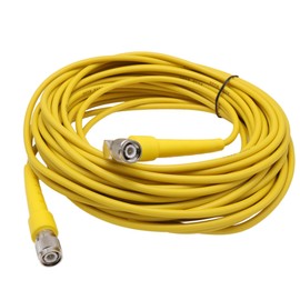 HangTon GPS Radio Antenna Cable TNC to TNC for Trimble R7 R8 Topcon Sokkia Leica Receiver Base Station to Radio Antenna Yellow RG58 Right Angle Connector 10M