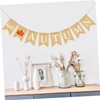STOBAZA 3pcs Maple Leaves Banner Linen Thanksgiving Bunting Swallowtail Garland