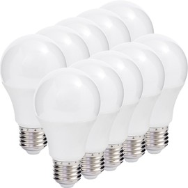 Müller-Licht 10er-Set LED Lampe Birnenform Essentials - E27 - warmweißes Licht - 2700 K - 5.5 W ersetzt 40 W - Kunststoff - weiß