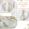 FHUIEWRY 60 Pcs Pearl Napkin Rings, Round Napkin Buckles Imitation