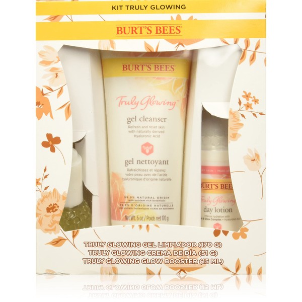 Burt's Bees Truly glowing Booster + Cleanser + Day Lotion Dry