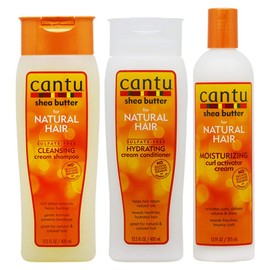 Cantu Shea Butter Shampoo + Hydrating Conditioner + Curl Activator Cream"SET" for Natural Hair