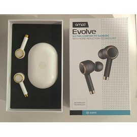 Ampd EVOLVE EARBUDS 5.5 TWS Comfort fit Earbuds With Noise Reduction Technology WHT