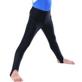 Mens and Boys Gymnastics Pants Youth Ballet Tights Stirrup Pants for Dance Yoga Practice Athletic. Black