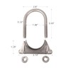 Elifecenter Heavy Duty 1.75" 1-3/4 Inch Exhaust U Bolt Clamps