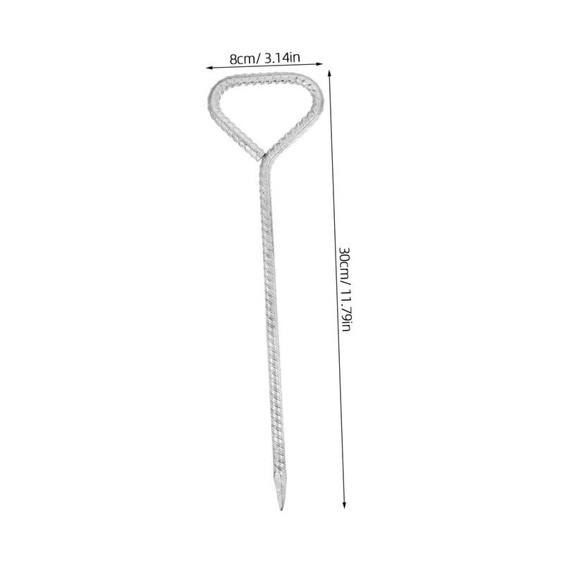 Outanaya 4PCS Heavy Duty Steel Tent Stakes Galvanized Ground Pegs
