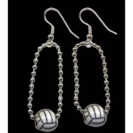Team-Zebra Funky Earrings & Novelty Jewelry Funky Beach VOLLEYBALL EARRINGS Ref Player Sports Charms Novelty Costume Jewelry