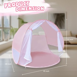 Action Air Portable Anti-UV Pop-Up Beach Tent- Ultimate Sun Shelter & Kids' Play Tent (Pink)