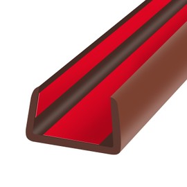 Rubber Edge Trim, Flexible Self Adhesive U Shaped Edge Banding, 1"(25.4mm) U Channel Furniture(Cabinet, Drawer, Desk, Table, Counter Top) Edge Protector, Edge Guards for Woods, 20Ft, Brown