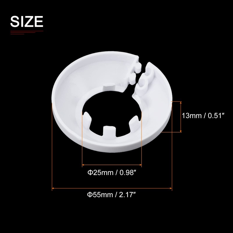 DTGN 55x13mm(DxT) Pipe Cover Decoration - 4Pack - Good for