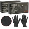 Masterpart Raised Diamond Grip Non Slip Chemical Resistant Black Nitrile