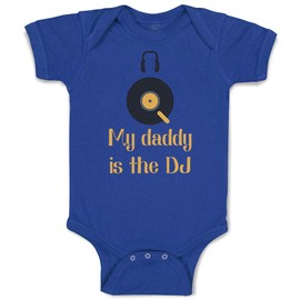 Cute Rascals Baby Bodysuit My Daddy Is The Dj Dad Father's Day Funny Boy & Girl Baby Clothes Funny Cotton Royal Blue Design Only Newborn