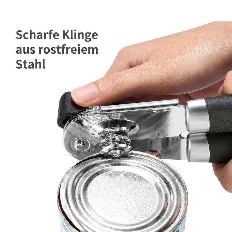 Manual Can Opener, UHIYEE Premium Can Opener Without Sharp Edges,
