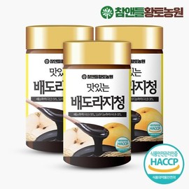 Cham & Deul Hwangto Nongwon 참앤들황토농원 맛있는 배도라지청 250g 3병 Cham & Deul Hwangto Farm Delicious Pear Bellflower Syrup 250g 3 Bottles