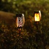JAYXC HOME 8-Pack Solar Lights Upgraded, 28" Waterproof Flickering Flames
