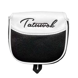 Golf Headcover Putter Cover Magnetic Closure Odyssey 2 Ball Tailor Made Spider Putter Fits Center Shaft Black Black (White x Black)