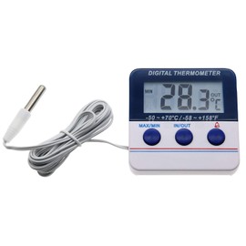 LABO Fridge Thermometer Freezer Thermometer Digital Refrigerator Thermometer in-Outdoor Alarm Thermometer for Home Kitchen Restaurant Bars Cafes