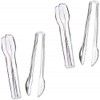 Clear Plastic Tongs, 6 1/2", 4 Pack