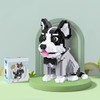 Puppy Husky Micro Building Blocks, 973 Pieces, Building Blocks, Animals,