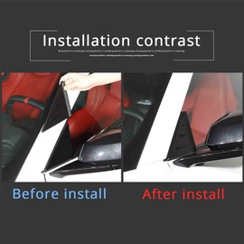 Front Windshield Side Triangle Cover Trim Compatible with Corvette C8 Stingray 2020-2023 ABS 2PCS Car Door Rear Viewmirror Side Triangle Cover Trim Accessories (Matte Black)