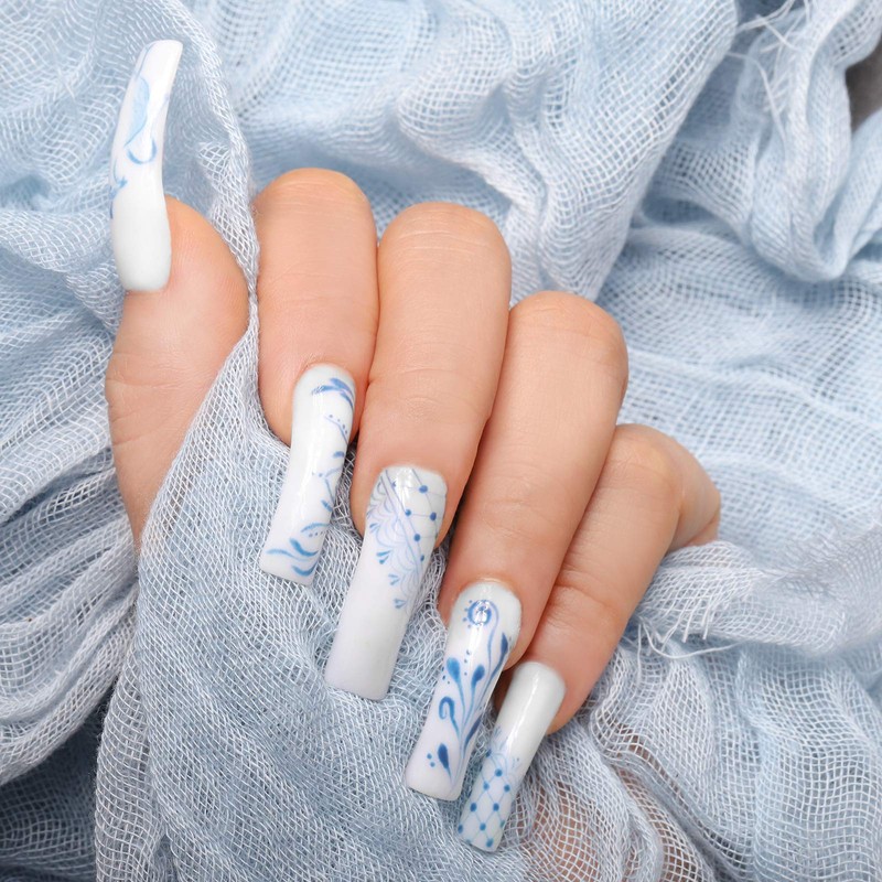 NMKL38 120Pcs Dual Forms Full Cover Nail Tips Upper Arched