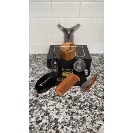 Beardova Mens Beard Growth Grooming Kit Oil Wax Comb Brush Gift Straight Razor Beardova