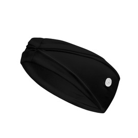 LedBack Wide Headbands for Nurse Non Slip Head Bands for Women's Hair Men Turban Surgical Caps Medical Assistant Black Headband with Buttons for Mask