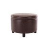 Wovenbyrd Classic Large Round Storage Ottoman Footstool with Removable Lid
